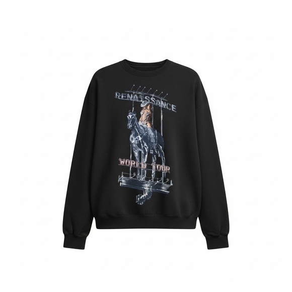 Tops | Beyonce Renaissance World Tour Black Graphic Sweatshirt | Poshmark
